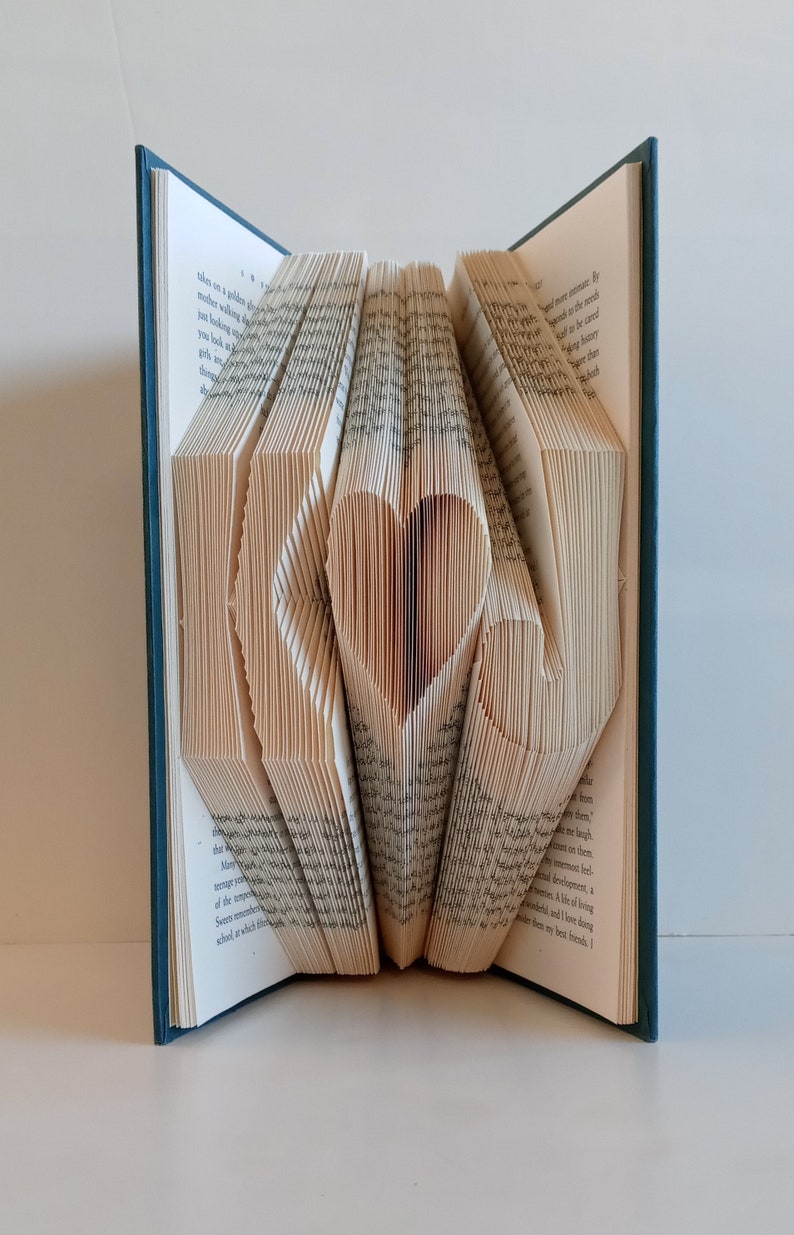 Valentines Day Gift For Him, Valentines Day Gift for her, Personalized Valentined Day Gift,Folded Book Art, Valentines Book,Custom Valentine image 9