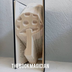 mushroom Folded book art, Mushroom decor, mushroom gift for friend, Mushroom,gift for friend, Unique decor, Mushroom book,mushroom book fold