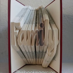 Family folded book Art, Family Gift, Adoption gift, forever family, family reunion gifts, blended family wedding gift, foster family gift