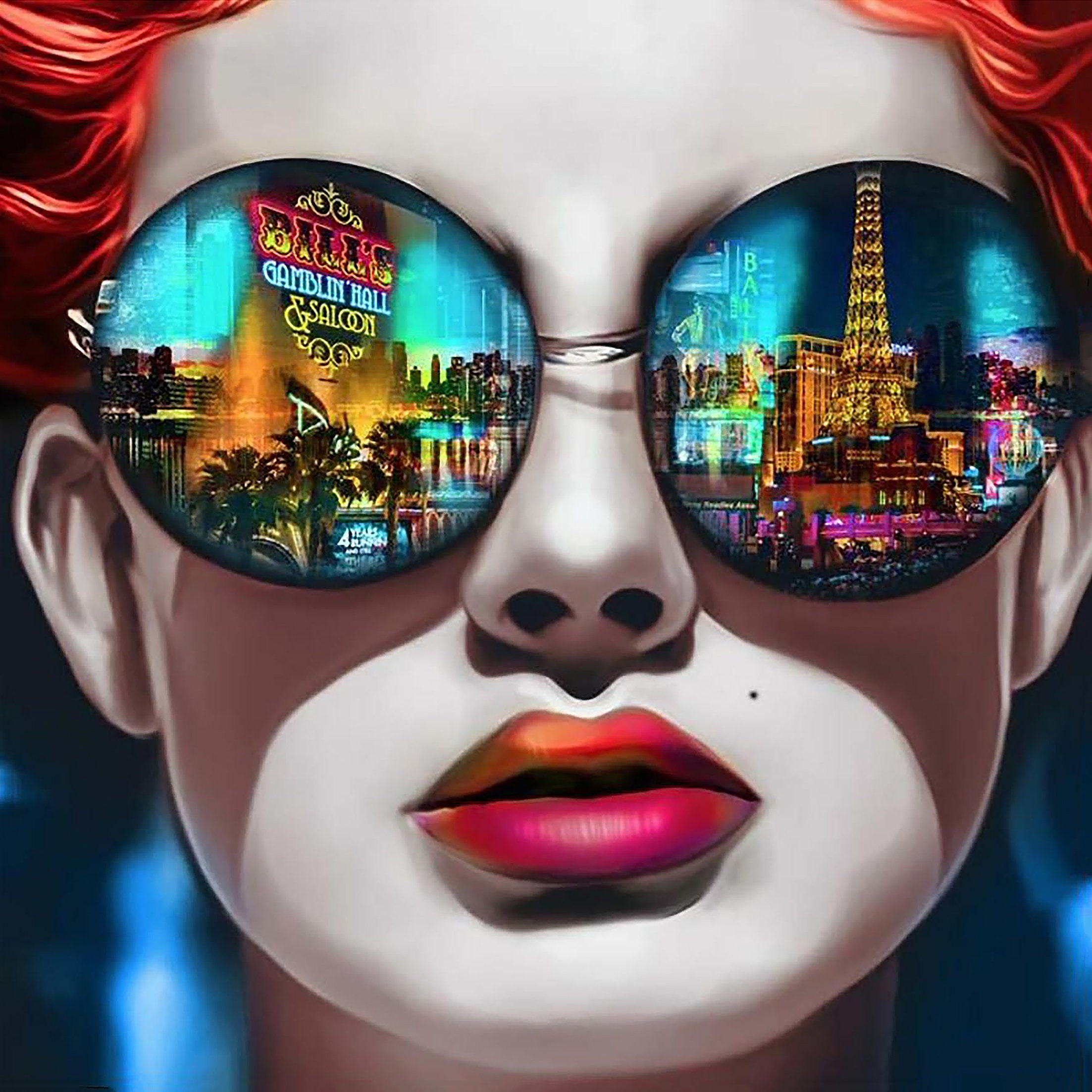 3D Art Las Vegas Sunglasses Etsy