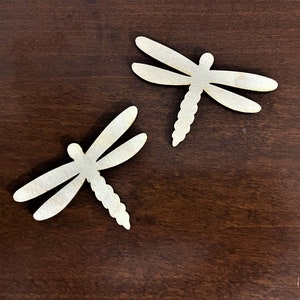 Unfinished Wood Dragon Fly Bug Flying Insect Laser Cutout Shape Embellishment  3.5&quot;