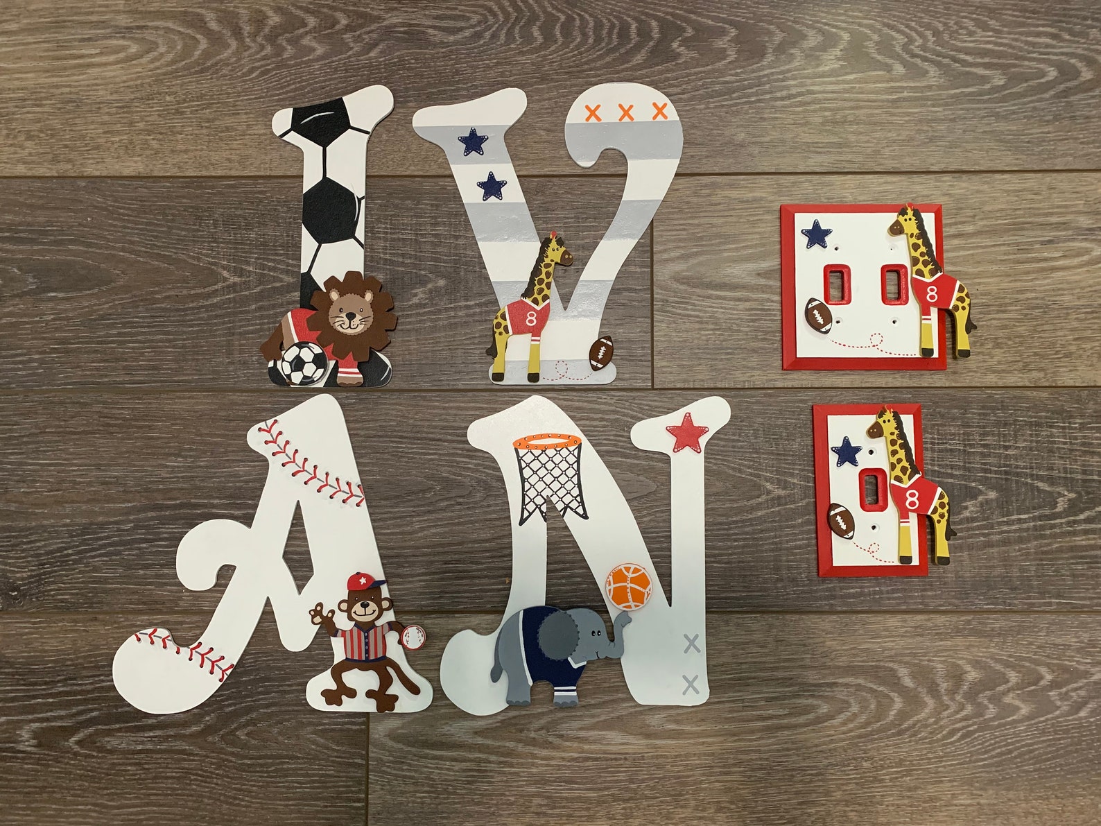 Custom Letters Lambs & Ivy FUTURE ALLSTAR Baby Name Jungle. Etsy