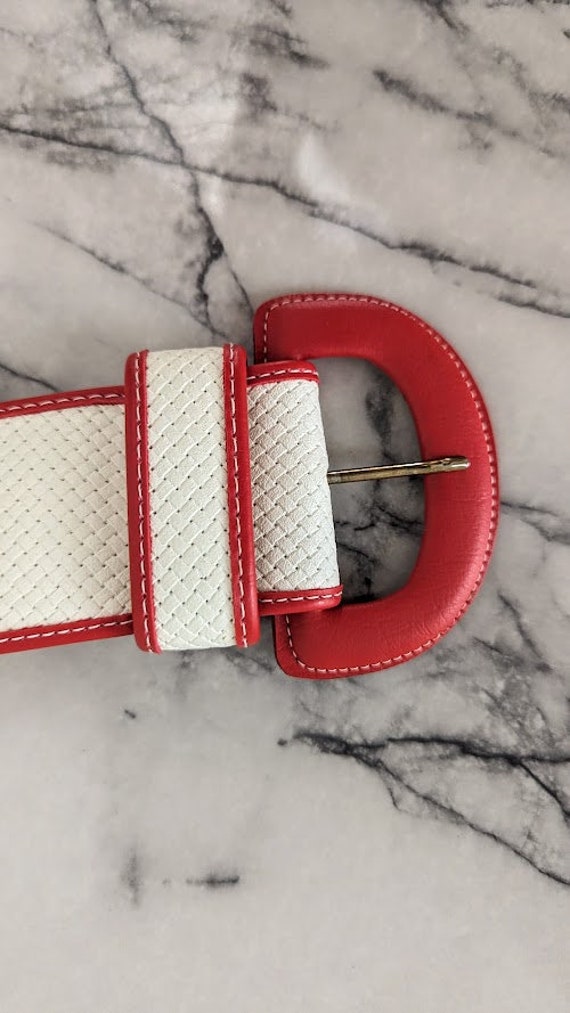 vintage 80's Dame woven leather belt - image 5