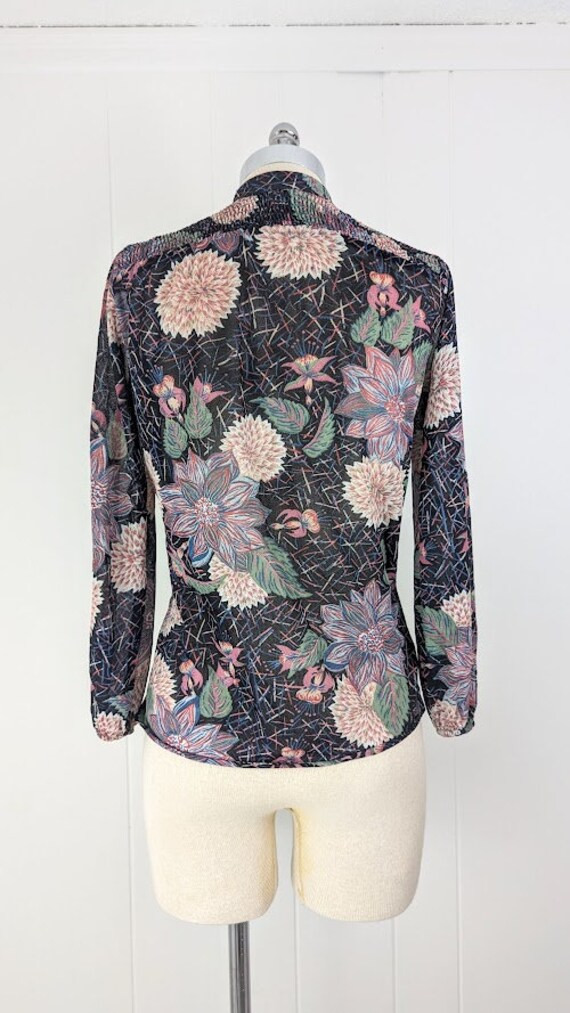 vintage 70's floral blouse - image 9
