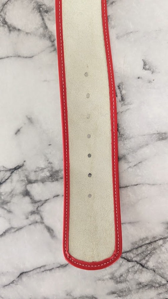 vintage 80's Dame woven leather belt - image 8