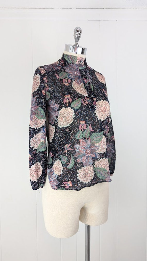 vintage 70's floral blouse - image 6