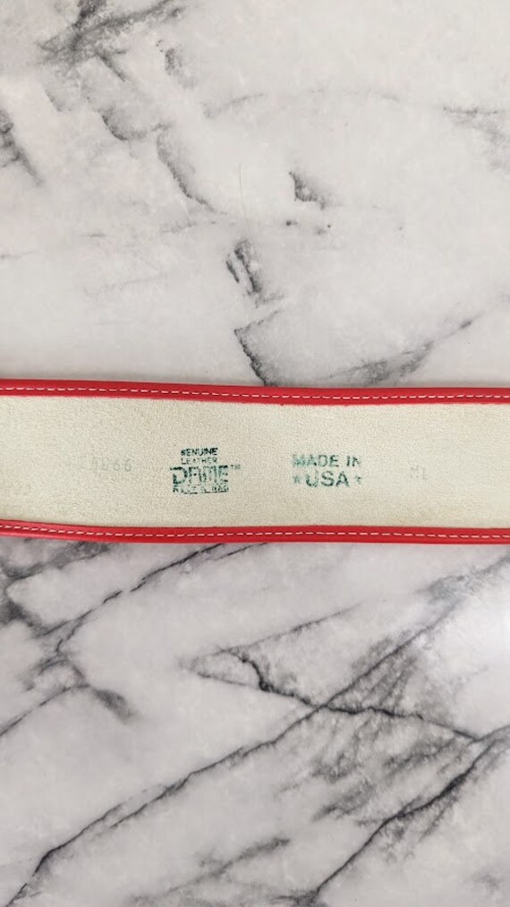 vintage 80's Dame woven leather belt - image 10