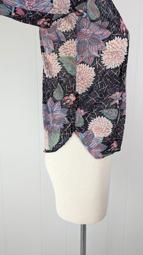 vintage 70's floral blouse - image 7