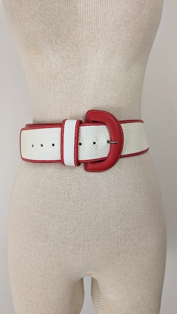 vintage 80's Dame woven leather belt - image 4