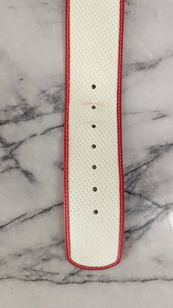 vintage 80's Dame woven leather belt - image 7