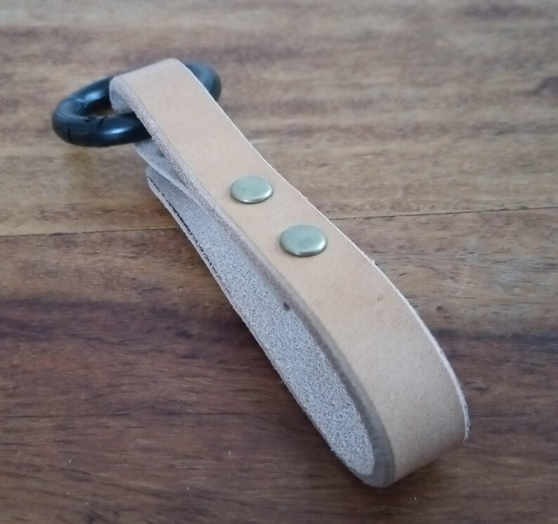 Leather Key Fob Leather Key Holder Key Chain Leather Strong Round Steel Snap 100 Handmade in