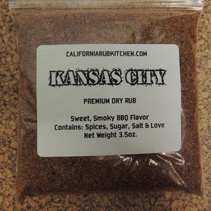 Kansas City BBQ Barbeque Dry Rub In Bag