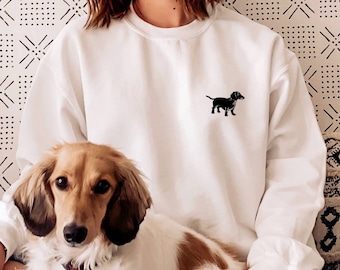 Custom Dog Breed Sweatshirt: Hand Printed Unisex Sweater