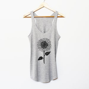 Tank top, ladies bamboo racerback tank, hand printed design, organic cotton block print top, soft jersey  summer tank, ethical fashion