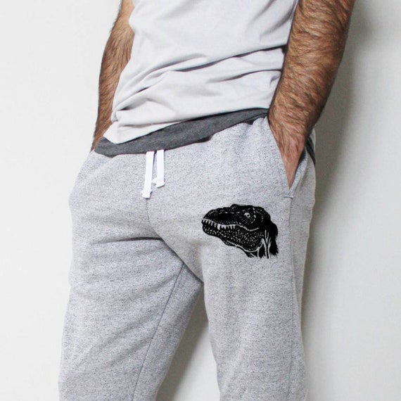 Pantalon jogging dinosaur, jogger unisexe t-rex en coton ouaté