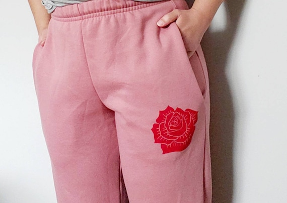 Pink Pants - Sweatpants - Elastic Waistband Pants