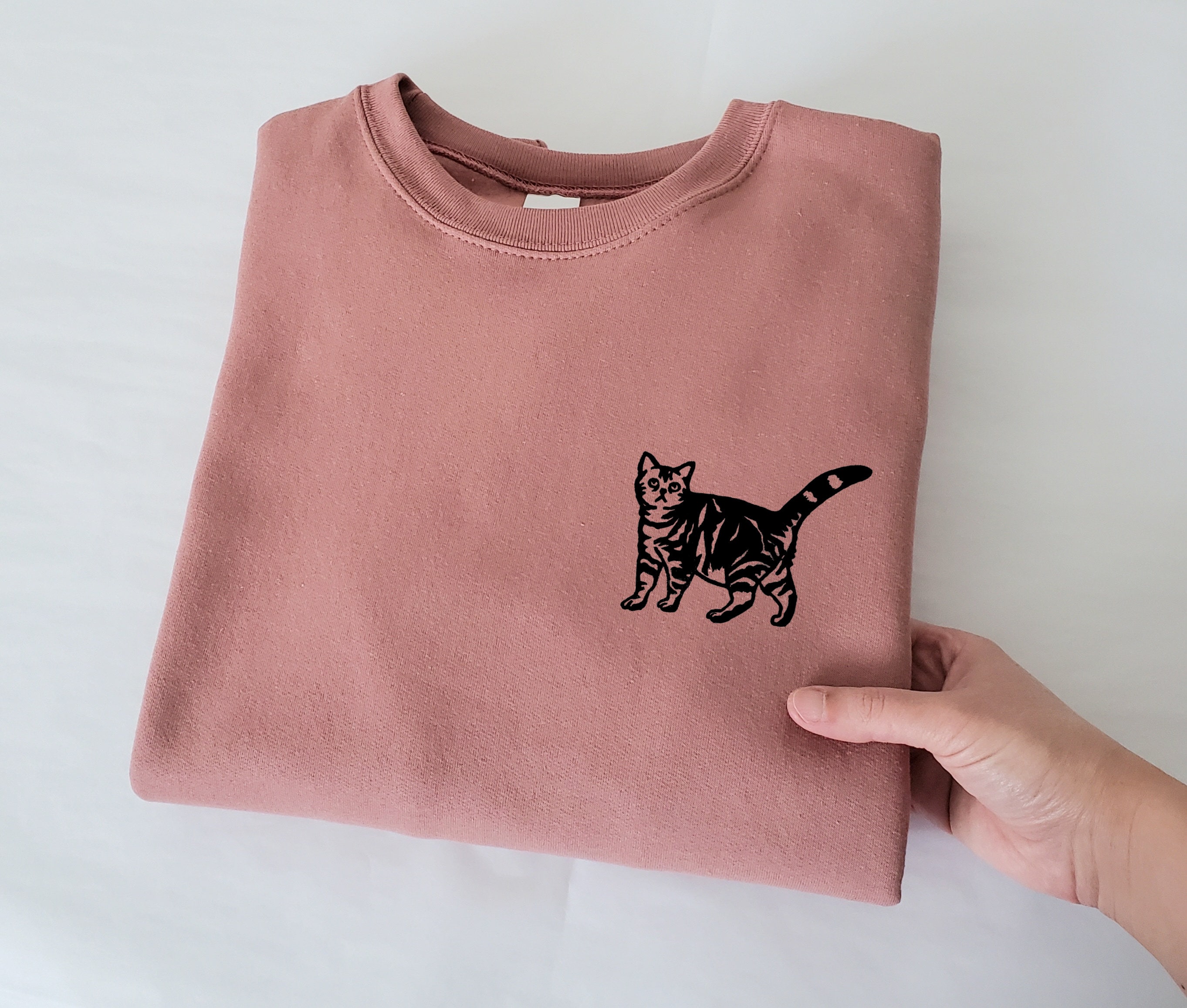 Sudadera de gato, suéter unisex impreso a mano, lindo gatito, regalo amante  de los gatos, estampado de gato del Himalaya, atigrado, gato negro, moda  ética -  México