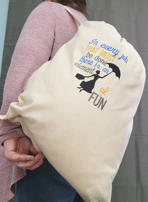 Embroidered Laundry Bag, Gift for Fish Extender, Disney Cruise Laundry Bag,  Drawstring Laundry Bag, Cotton Duffle, Personalized Laundry Bag -   Canada