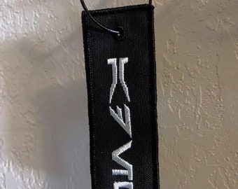 Custom Embroidered Aurebesh Keychain: Personalized Flight Tag