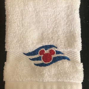Embroidered Disney Cruise Washcloth, Fish Extender Gift