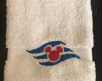 Embroidered Disney Cruise Washcloth, Fish Extender Gift