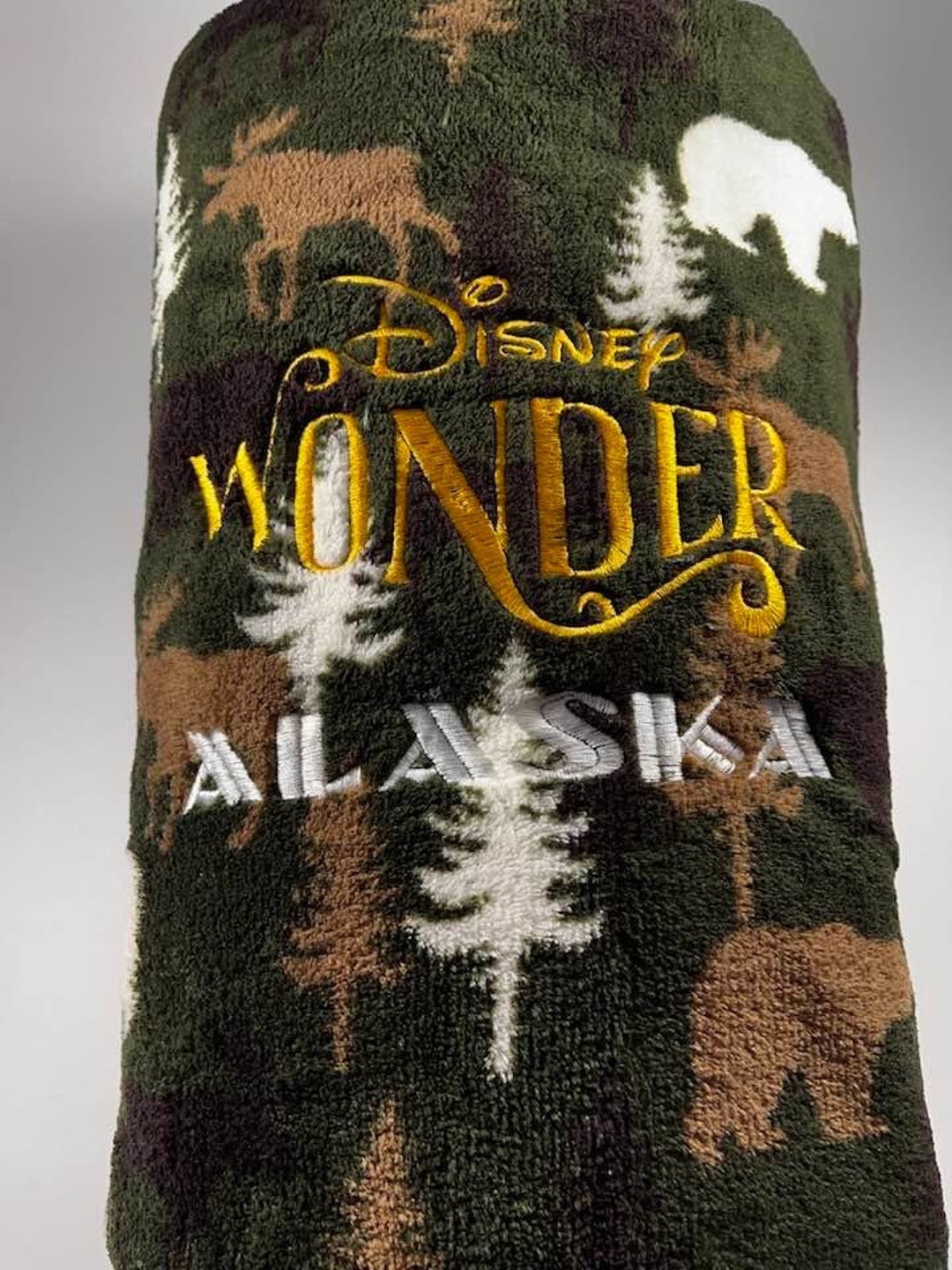 Embroidered Throw Blanket, Disney Alaskan Cruise Fish Extender Gift