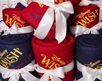 Embroidered Disney Cruise Throw Blanket, Halloween Christmas Designs
