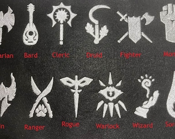 D&D Class Patches: Barbarian, Bard, Cleric, Druid, Fighter, and More