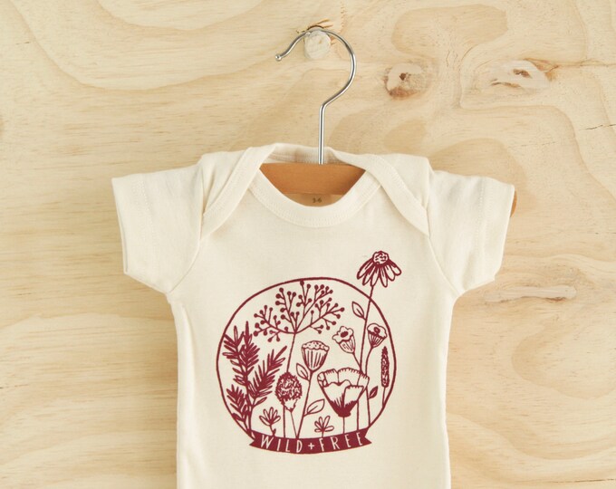 Wild and Free Organic Cotton Bodysuit - Etsy