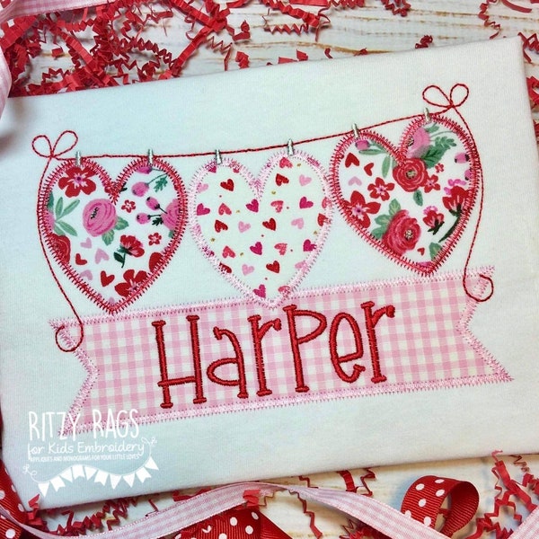 Hearts applique shirt