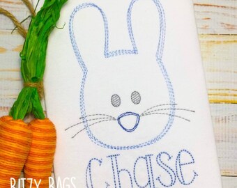 Boy Easter Shirt / Boy Easter Bunny Shirt  / Easter Outfit / Embroidered Bunny Shirt / Toddler Easter Shirt / Boy Bunny Shirt