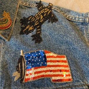 Levi Strauss L Jacket vintage with sequin decorations image 4