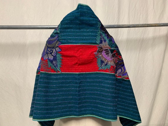 Chiapas poncho/shawl hand woven and embroidered Z… - image 2