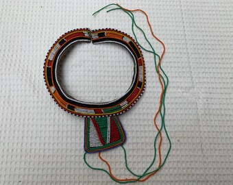 Beaded Maasai bridal necklace vintage