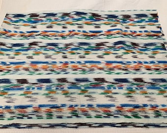 Guatemalan ikat hand woven fabric