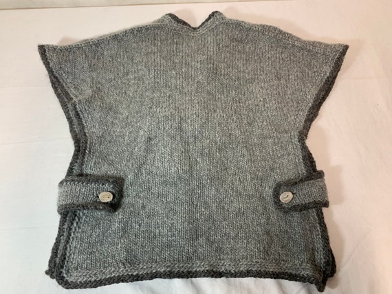 Vest hand knit M/L with antler buttons and togs - image 5