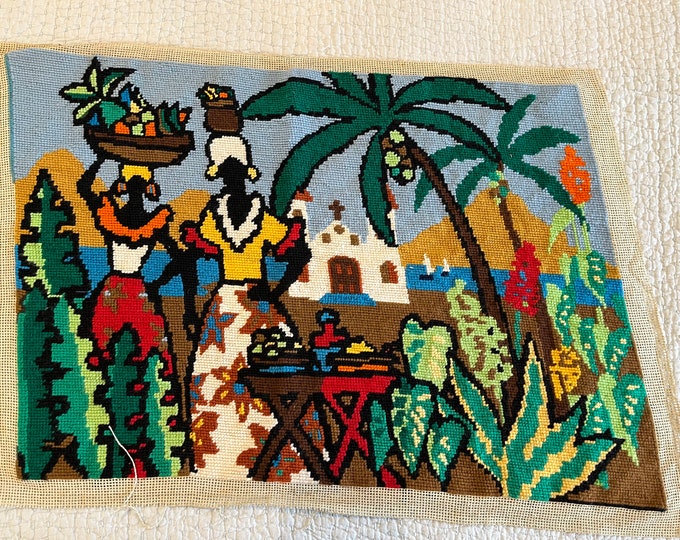 Needlepoint of Caribbean Ladies Etsy