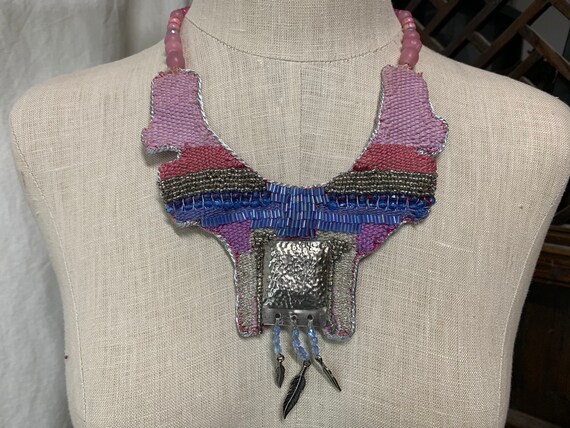 Beaded necklace handmade - image 1