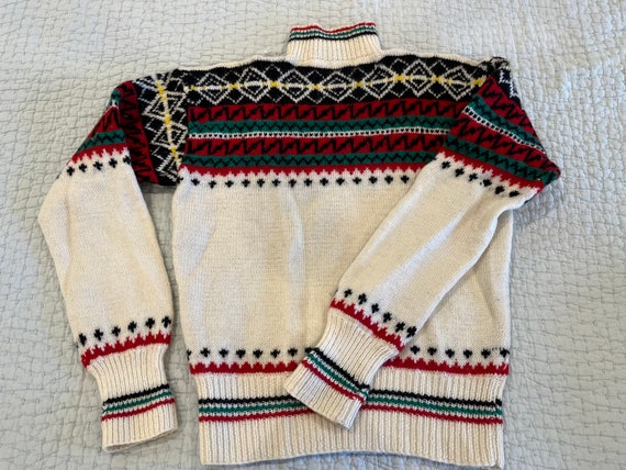 Scandinavian Small Vintage hand knit sweater - image 4