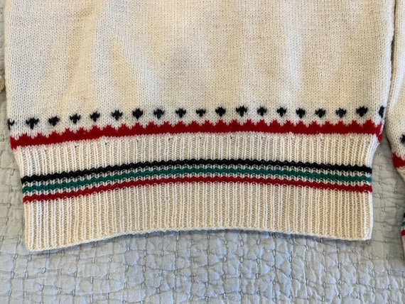 Scandinavian Small Vintage hand knit sweater - image 3