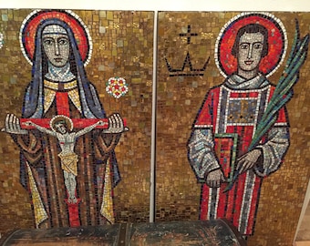 Mosaic antique icons from church in Crete destroyed in WWII