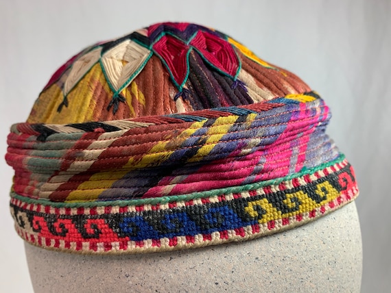 Colorful vintage hat from Uzbekistan