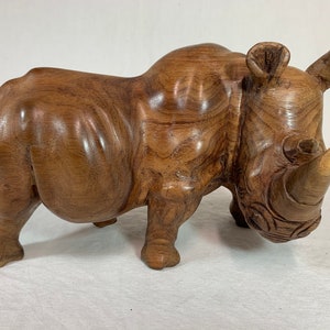 Handcarved African rhino