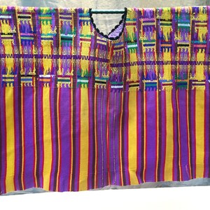 Vintage Guatemalan hand made huipil with birds and great colors