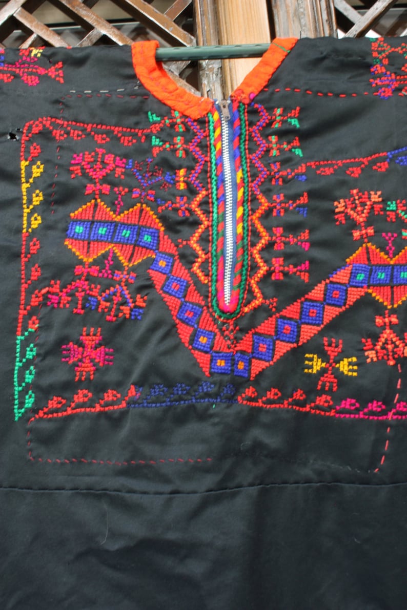 Bedouin vintage Sinai hand embroidered Tribal Dress image 2