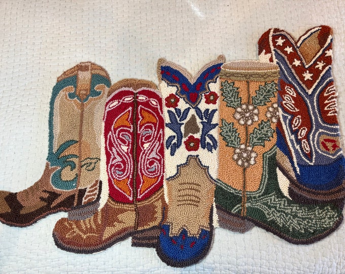 Rug Cowboy Boots Etsy