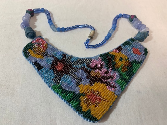 Necklace beaded hand made necklace