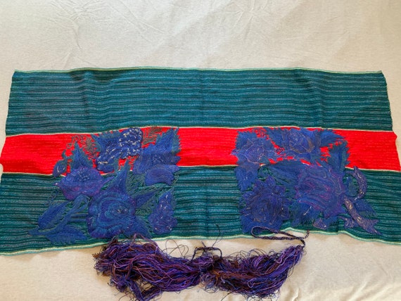 Chiapas poncho/shawl hand woven and embroidered Z… - image 9