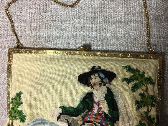 Petit point European vintage 1900's bag - image 2