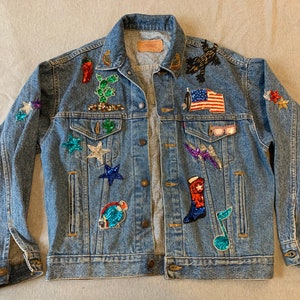 Levi Strauss L Jacket vintage with sequin decorations image 7